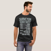 Surveyor Hourly Rates Funny Engineer T-shirt (Voorkant volledig)