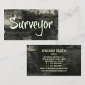 Surveyor Rustic Carte de visite (Devant / Derrière)