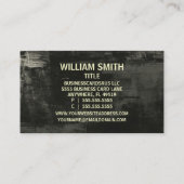 Surveyor Rustic Carte de visite (Dos)