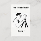 Surveyor Services Cartoon Visitekaartje (Achterkant)