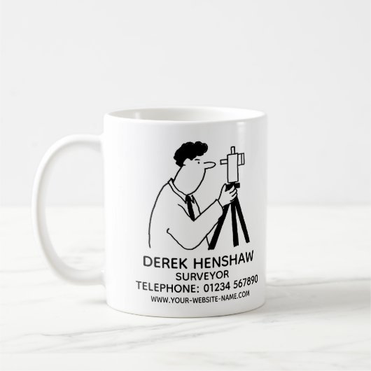 Surveyor & Sondage Promotionnel Café Mug (Gauche)