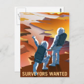 "Surveyors Gezochte" Mars-rekrutering Briefkaart (Voorkant / Achterkant)