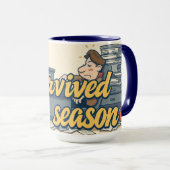 Survie à la Saison des Impôts Mug Drôle pour Compt (Devant droit)
