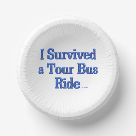 Survie a Tour Bus Ride des bols en papier blanc (Recto)