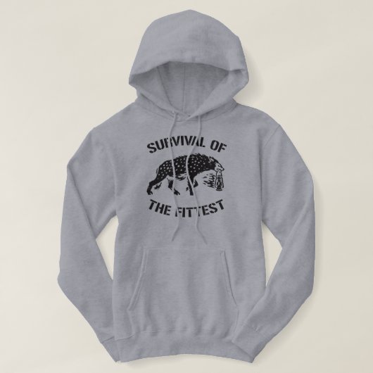 SURVIE DU PREMIER Sweat - shirt à capuche (Design devant)