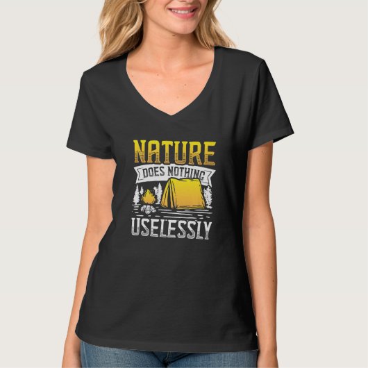 Survivalist boscamping Nat T-shirt (Voorkant)