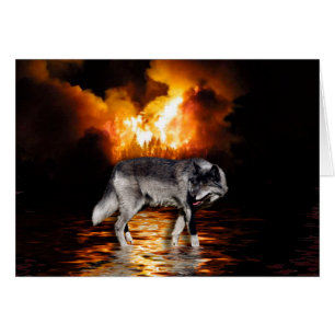 "Survivant" Cadeaux de la faune du loup gris
