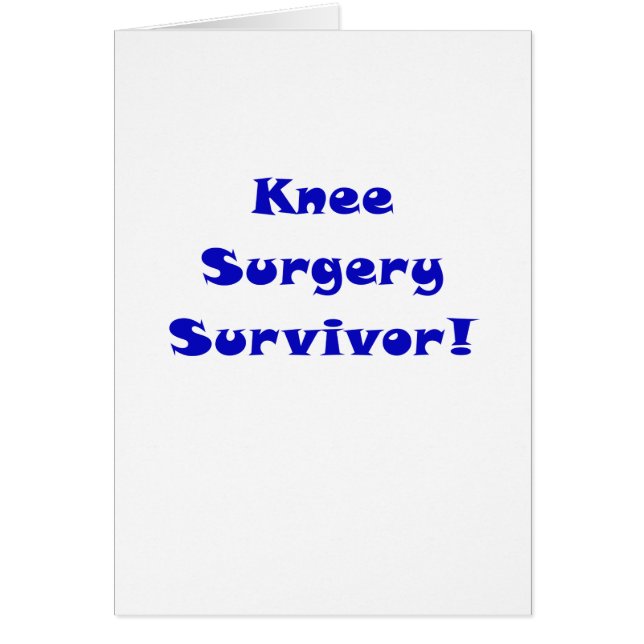 Survivant de chirurgie de genou (Devant)