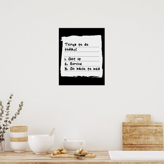 Survive Today Poster (Keuken)