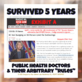 Survived 5 Years beroemd gemaakt door RoseWrites W Raamsticker (Vel 2)