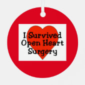Survived Heart Surgery Metal Ornament (Achterkant)