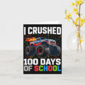 Survived I Crushed 100 Days School Monster 1st Gra Kaart (Gele Bloem)