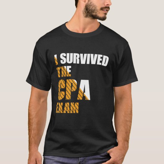 Survived The CPA Exam Certified Accountant T-shirt (Voorkant)