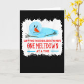 Surviving The School Secretary Life Snowman Christ Kaart (Gele Bloem)