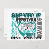 Survivor 10 Cervicale kanker Briefkaart (Voorkant / Achterkant)