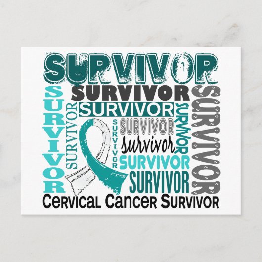 Survivor 10 Cervicale kanker Briefkaart (Voorkant)