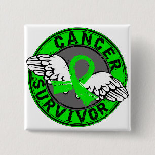 Survivor 14 Non-Hodgkin lymfoom Vierkante Button 5,1 Cm