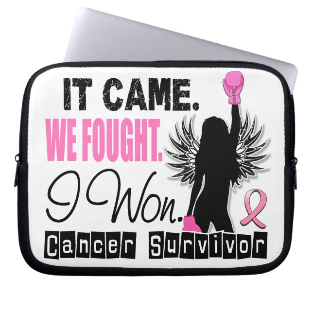 Survivor 22 Borstkanker Laptop Sleeve (Voorkant)