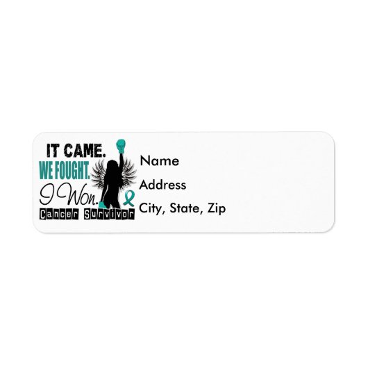Survivor 22 Ovariumcarcinoom Etiket (Voorkant)