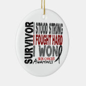 Survivor 4 Huidkanker Keramisch Ornament (Rechts)