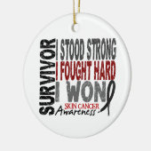 Survivor 4 Huidkanker Keramisch Ornament (Links)