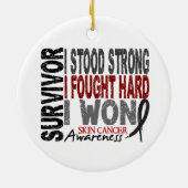 Survivor 4 Huidkanker Keramisch Ornament (Achterkant)