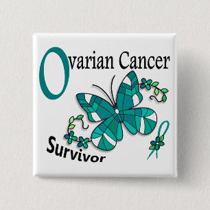 Survivor 6 Ovariumcarcinoom Vierkante Button 5,1 Cm