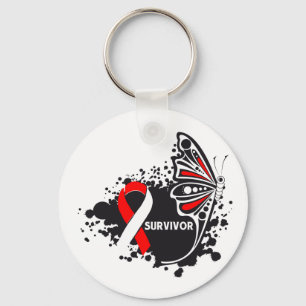 Survivor Abstracte Butterfly orale kanker Sleutelhanger