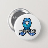 Survivor Blue Ribbon Ronde Button 5,7 Cm (Voorkant /achterkant)