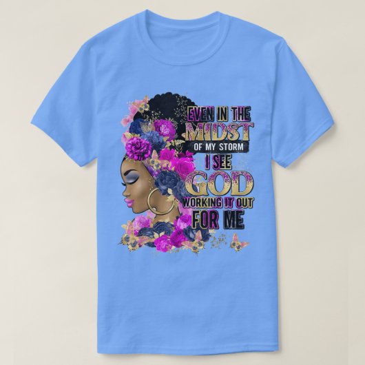 Survivor Breast Kanker Bewustheid Ik ben de Storm  T-shirt (Design voorkant)