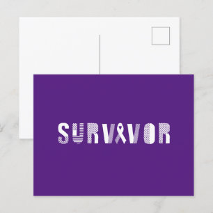 Survivor Cancer Ribbon Inspirerend Motivatie Briefkaart