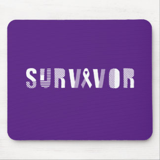 Survivor Cancer Ribbon Inspirerend Motivatie Muismat