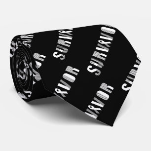 Survivor Cancer Ribbon Inspirerend Motivatie Stropdas
