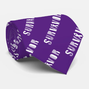 Survivor Cancer Ribbon Inspirerend Motivatie Stropdas