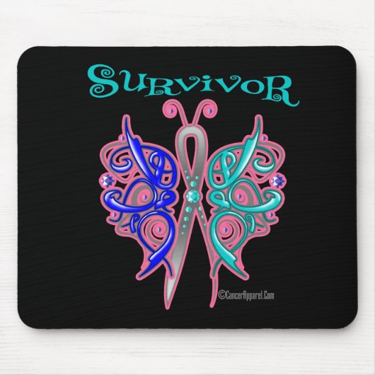 Survivor Celtic Butterfly - Thyroid Cancer Muismat (Voorkant)