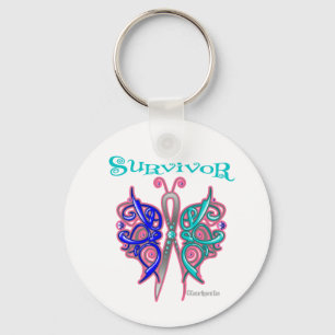 Survivor Celtic Butterfly - Thyroid Cancer Sleutelhanger