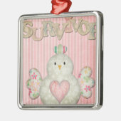 Survivor Chick Pink Metalen Ornament (Links)
