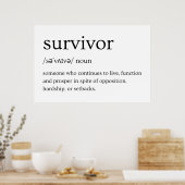 Survivor Dictionary Definition Poster (Keuken)