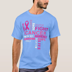 Survivor gelooft Hope Pink Ribbon Breast Cancer Aw T-shirt