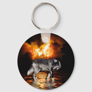 "Survivor" Gray Wolf Gifts Sleutelhanger