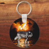 "Survivor" Gray Wolf Gifts Sleutelhanger (Voorkant)