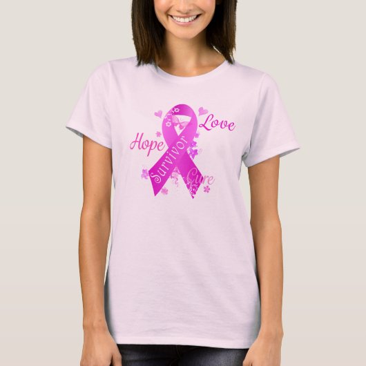 Survivor Love Hope Cure T-shirt (Voorkant)