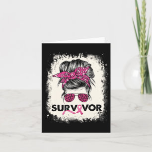 Survivor Messine Bun Breast Cancer Awareness Pink Kaart