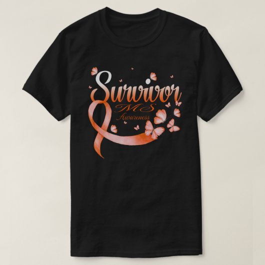 Survivor MS Awareness Butterfly T-shirt (Design voorkant)