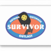 Survivor Pickleball Sticker (Voorkant)