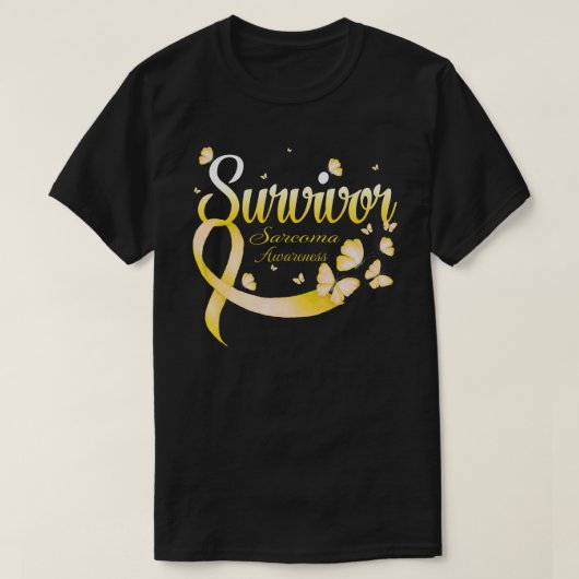 Survivor Sarcoma Awareness Butterfly T-shirt (Design voorkant)