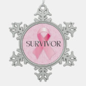 Survivor Snowflake Breast Cancer Ornament (Voorkant)