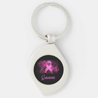 Survivor, support breast cancer awareness sleutelhanger