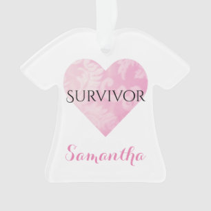 Survivor T-shirt kerstversiering, aanpasbaarR Ornament
