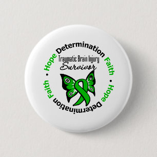 Survivor Traumatic Brain Injury v2 Ronde Button 5,7 Cm
